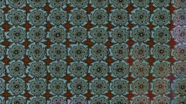 Renkli unsurlarla hareketli arka plan görüntüleri. Çiçekler. Eski model. Bayrak tarzı. Video kaydı. Şablon. Döngü. Kusursuz.. 