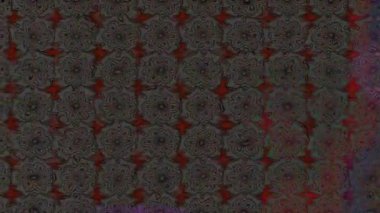 Renkli unsurlarla hareketli arka plan görüntüleri. Çiçekler. Eski model. Bayrak tarzı. Video kaydı. Şablon. Döngü. Kusursuz.. 