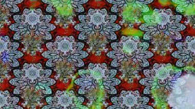 Renkli unsurlarla hareketli arka plan görüntüleri. Çiçekler. Eski model. Bayrak tarzı. Video kaydı. Şablon. Döngü. Kusursuz.. 