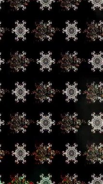 Renkli unsurlarla hareketli arka plan görüntüleri. Çiçekler. Eski model. Bayrak tarzı. Video kaydı. Şablon. Döngü. Kusursuz.. 