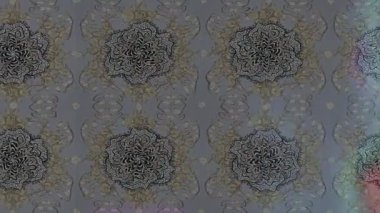 Renkli unsurlarla hareketli arka plan görüntüleri. Çiçekler. Eski model. Bayrak tarzı. Video kaydı. Şablon. Döngü. Kusursuz.. 