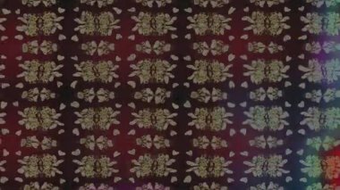 Renkli unsurlarla hareketli arka plan görüntüleri. Çiçekler. Eski model. Bayrak tarzı. Video kaydı. Şablon. Döngü. Kusursuz.. 