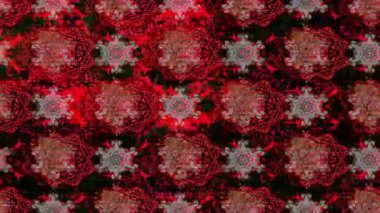 Renkli unsurlarla hareketli arka plan görüntüleri. Çiçekler. Eski model. Bayrak tarzı. Video kaydı. Şablon. Döngü. Kusursuz.. 