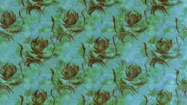 Renkli unsurlarla hareketli arka plan görüntüleri. Çiçekler. Eski model. Bayrak tarzı. Video kaydı. Şablon. Döngü. Kusursuz.. 