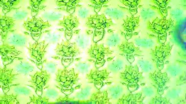 Renkli unsurlarla hareketli arka plan görüntüleri. Çiçekler. Eski model. Bayrak tarzı. Video kaydı. Şablon. Döngü. Kusursuz.. 