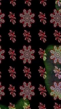 Renkli unsurlarla hareketli arka plan görüntüleri. Çiçekler. Eski model. Bayrak tarzı. Video kaydı. Şablon. Döngü. Kusursuz.. 