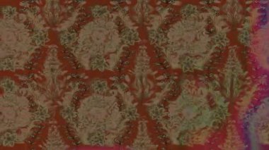 Renkli unsurlarla hareketli arka plan görüntüleri. Çiçekler. Eski model. Bayrak tarzı. Video kaydı. Şablon. Döngü. Kusursuz.. 