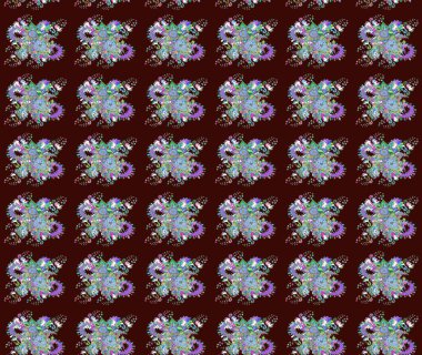 Raster illüstrasyonu. Organik motif arka planı. Ultraviyole kumaş deseni. Çizim deseni.