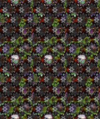 Çizim çiçek deseni duvar kâğıdı olarak kullanılabilir. Raster illüstrasyonu. Gri renkli çiçekler.