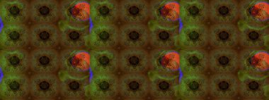 Düz Çiçek Elementleri Tasarımı. Raster Illustrasyon 'daki Çiçek Deseni' nin son moda çizimi. Kahverengi renkli çiçekler. Renkli Yaz Teması çizim şablonu.