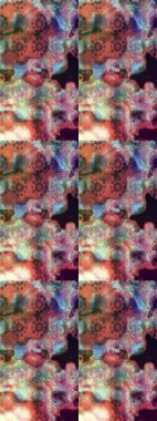 Miles Fleur, süslü püslü bir süs. Kumaş, tekstil, duvar kağıdı baskısı için. Raster illüstrasyonu. Tomurcukları papatya çiçekleri olan sevimli bir çiçek deseni. Eski usul. Taslak arkaplan.