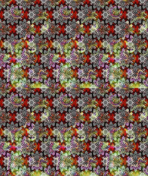 Parmak izi, kumaş, duvar kâğıdı, tekstil için raster dokusu. Nakış desenli çiçek deseni. Renkli grunge soyut arkaplanı Cologray çiçekleriyle zenginleştirir.