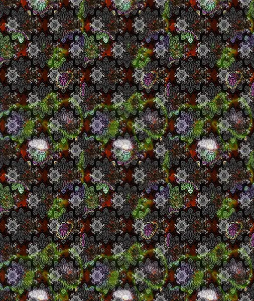 Çizim çiçek deseni duvar kâğıdı olarak kullanılabilir. Raster illüstrasyonu. Gri renkli çiçekler.