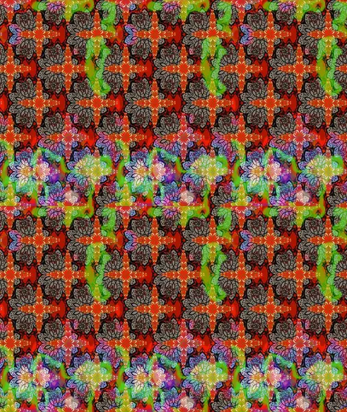 Renkli Bahar Teması eskiz kalıbı. Çiçek desenli eskiz, yaz çiçekleri. Kırmızı renkte çiçekler. Düz Çiçek Elementleri Tasarımı.