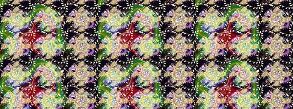 Raster Floral Illustration, Asyalı tekstil. Siyah renkli etnik çiçeklerle zarif eskiz deseni.