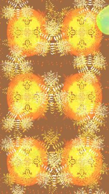 Çiçekli çizim şekli. Düz Çiçek Elementleri Tasarımı. Sarı renkli çiçekler. Renkli Bahar Teması çizim şablonu.