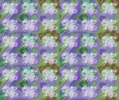 Küçük çiçekteki sevimli çiçek deseni. Varicoloneutral raster çizimi. Birçok nötr soyut çiçekli tropik çizim deseni.