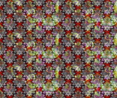 Parmak izi, kumaş, duvar kâğıdı, tekstil için raster dokusu. Nakış desenli çiçek deseni. Renkli grunge soyut arkaplanı Cologray çiçekleriyle zenginleştirir.