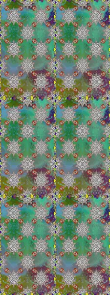 Çiçekli el, pürüzsüz desen çizmiş. Modern gelişim yeşil raster arka plan duvar kâğıdı illüstrasyon klasik çizgili iz sürme desenli çiçekler, çiçekli süsler.