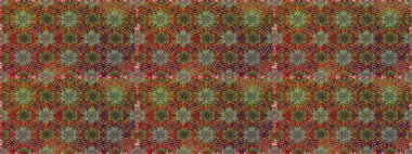 Motley illüstrasyonu. Küçük çiçekte güzel bir desen. Kahverengi ve yeşil çiçekli bahar çiçekleri. Küçük renkli çiçekler. Moda baskıları için zarif bir şablon.