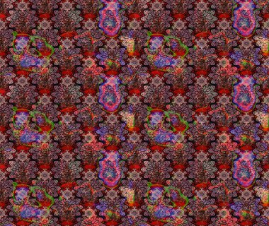 Karalama elementleri. Çizim çiçek deseni duvar kağıdı, web sitesi arka planı, ambalaj kağıdı, davetiye, broşür, afiş veya web sitesi için kullanılabilir. El çizimi Raster illüstrasyonu.