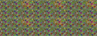 -yeşil ve kahverengi çiçekler. Küçük çiçekte güzel bir desen var. Çiçek kolajı. Çiçek arkaplan. Doğa. Raster deseni. Çiçek bileşimi.