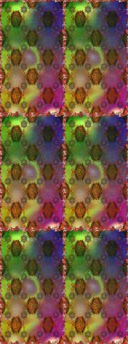 Küçük çiçekteki sevimli çiçek deseni. Kahverengi ve yeşil renkte çiçekler.