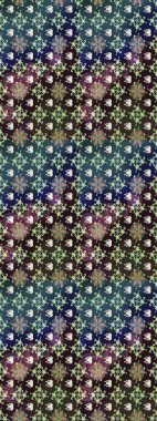 Renkli çizim kalıbı. Çiçek duvar kâğıdı. Kahverengi renkli şirin tekstil. Raster illüstrasyonu. Çiçek arka planı.