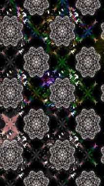 Sevimli çiçek raster deseni. Modaya uygun kumaş deseni. Renkli Yaz Temalı eskiz kalıbı. Düz Çiçek Elementleri Tasarımı.