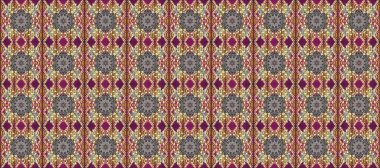 Raster illüstrasyonu. Kusursuz soyut bir arkaplan. Oriental raster klasik bej, kahverengi ve gri ve altın desenli.