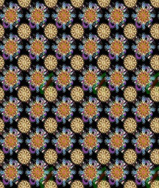 Moda baskıları için zarif bir şablon. Halk tarzı. Parlak renkli çiçekleri ve siyah ve bej renklerinde yaprakları olan şaşırtıcı, pürüzsüz çiçek deseni. Modern çiçek arkaplanı.