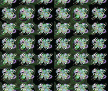 Küçük bir çiçekte eskiz deseni. Hoş bir çiçek geçmişi var. Raster illüstrasyonu. Güzel kumaş deseni.