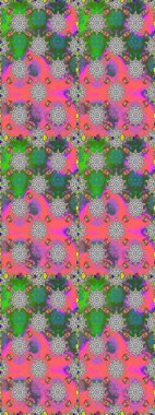 Pembe renkli çiçekler. Kumaş desenli papatya çiçekleri ayrıntıları.