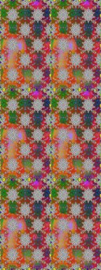 Raster deseni. Çiçekli, suluboya desenli kusursuz çiçek deseni. Süslü kumaş deseni.