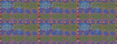 Düz Çiçek Elementleri Tasarımı. Renkli Bahar Teması eskiz kalıbı. Raster illüstrasyonundaki çiçek desenli çizim. Süslü kumaş deseni.