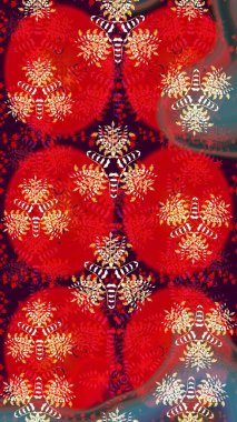 Raster illüstrasyonu. Egzotik çiçekler, kırmızı renkte botanik parlak klasik doğa. Klasik tropikal doğal elementlerin suluboya seti.