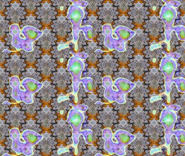 Raster illüstrasyonu. Raster deseni. Küçük çiçekteki sevimli çiçek deseni. Gri renkte yaz çiçekleri.