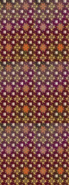 Taslak desenli, modaya uygun kumaş deseni. Renkli Bahar Teması eskiz kalıbı. Raster illüstrasyonu. Düz Çiçek Elementleri Tasarımı. Şirin çiçek elementleri..