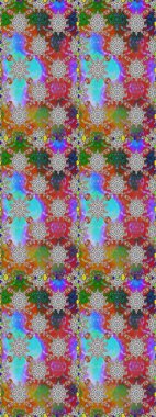 Raster illüstrasyonu. Kumaş, tekstil, duvar kağıdı baskısı için. Tomurcukları papatya çiçekleri olan sevimli bir çiçek deseni. Kusursuz bir geçmişi var. Eski usul. Miles Fleur, dandik süs.