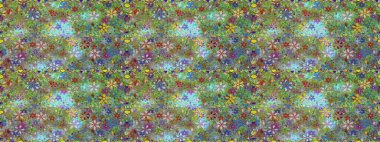 Çiçeksiz desenli arka plan. Gömlek baskısı için çiçek boyası. Yeşil ve nötr renkte çiçekler.