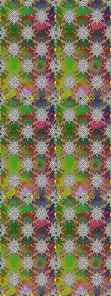 Sanat, çiçeklere ilham verir ve arka plan bırakır. Raster deseni. Karalama çiçekleri kusursuz desen. Yeşil el çizimi desen.