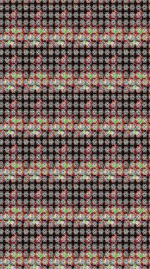 Raster güzel kumaş deseni çiziyor. Çiçek deseni. Düz Çiçek Elementleri Tasarımı. Renkli Bahar Teması çizim şablonu.