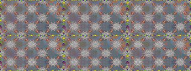 Gri ve nötr renklerde güzel çiçekli ve yapraklı kusursuz desen, suluboya çiçek deseni, duvar kağıdı, kart veya kumaş için fayanslı. Raster illüstrasyonu.