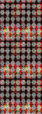 Siyah renkli çiçekler. Raster illüstrasyonu. Çiçek desenli eskiz, vuruşlar, sıçramalar, yaz çiçekleri..