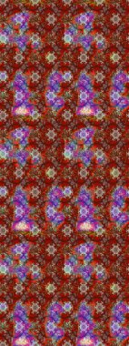 Küçük kahverengi çiçekli oldukça eski bir besin torbası deseni. Millefleur 'lar. Tekstil, kumaş, kapaklar, duvar kağıtları, baskı, paket, koleksiyon defteri, örgü, dekupaj için çiçek arkaplanı..