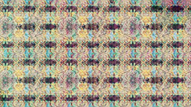 Tarafsız renklerde etnik çiçeklerle süslenmiş zarif bir eskiz. Raster Çiçek İllüstrasyon Şirin Tekstil.