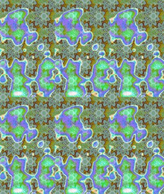 Robot resim. Küçük çiçekteki sevimli çiçek deseni. Raster illüstrasyonu.