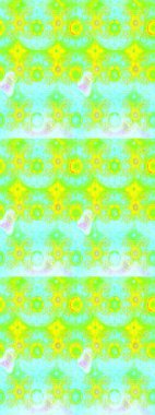 Raster illüstrasyonu. Çiçek ve yapraklı karalama şeklinde Raster çiçek deseni. Yumuşak, yeşil renkte bahar çiçekleri.