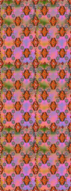 Çiçek ve yapraklı çiçek deseni. Küçük çiçekli şirin bir desen. Raster illüstrasyonu.