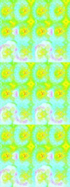 Küçük çiçekteki sevimli çiçek deseni. Robot resim. Raster illüstrasyonu.